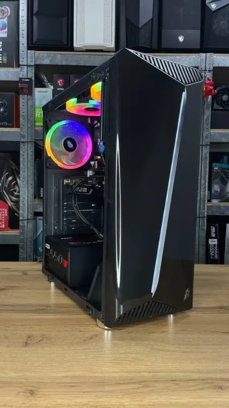 Ігровий ПК 1stPlayer BlackTower / Core i5-10400F (6(12) ядер по 2.9-4.3 GHz) / 16GB DDR4 / 500GB SSD / GeForce GTX 1660 Super, 6GB GDDR6, 192-bit / HDMI / 550W NEW б/в - зображення 2