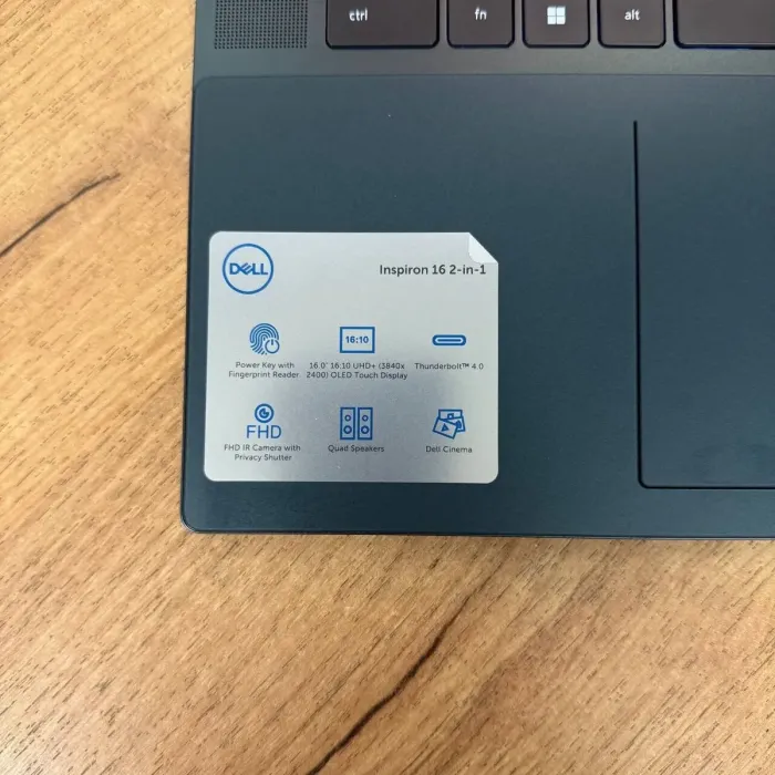 Ігровий ультрабук-трансформер Dell Inspiron 7620 / 16" (3840x2400) OLED Touch / Intel Core i7-1260P (12 (16) ядер по 3.4 - 4.7 GHz) / 16 GB DDR4 / 512 GB SSD NVMe / nVidia GeForce MX550, 2 GB GDDR6, 64-bit / WebCam б/в - зображення 9