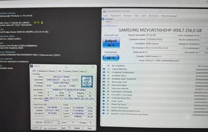 Ноутбук Б-клас Dell Latitude 5510 / 15.6" (1920x1080) IPS / Intel Core i7-10610U (4 (8) ядра по 1.8 - 4.9 GHz) / 16 GB DDR4 / 256 GB SSD / Intel UHD Graphics / WebCam б/в - зображення 9