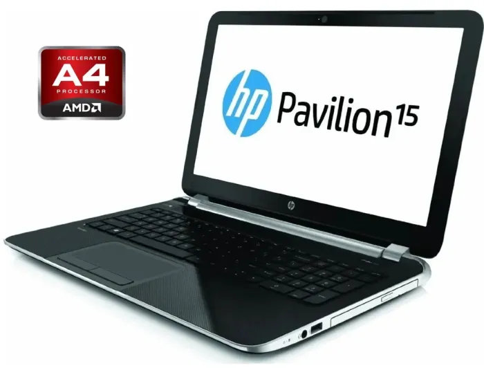 Ноутбук HP Pavilion 15-n032se / 15.6" (1366x768) TN / AMD A4-5000 (4 ядра по 1.5 GHz) / 8 GB DDR3 / 128 GB SSD / AMD Radeon HD 8330 Graphics / WebCam / Win 10 Home б/в - зображення 1