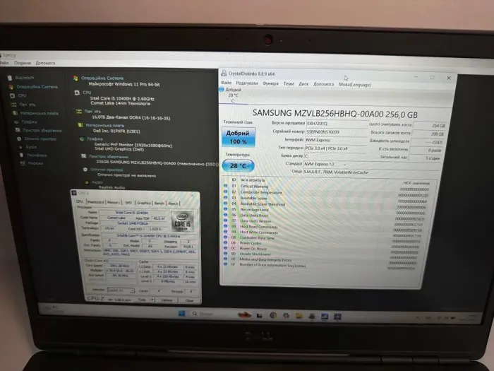 Ноутбук Dell Precision 7550 / 15.6" (1920x1080) IPS / Intel Core i5-10400H (4 (8) ядра по 2.6 - 4.6 GHz) / 16 GB DDR4 / 256 GB SSD / Intel UHD Graphics / WebCam б/в - зображення 7
