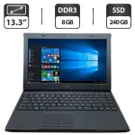 Ноутбук Б-клас Futjitsu LifeBook E733 / 13.3" (1366x768) TN / Intel Core i5-3340M (2 (4) ядра по 2.7 - 3.4 GHz) / 8 GB DDR3 / 240 GB SSD / Intel HD Graphics 4000 / WebCam б/в