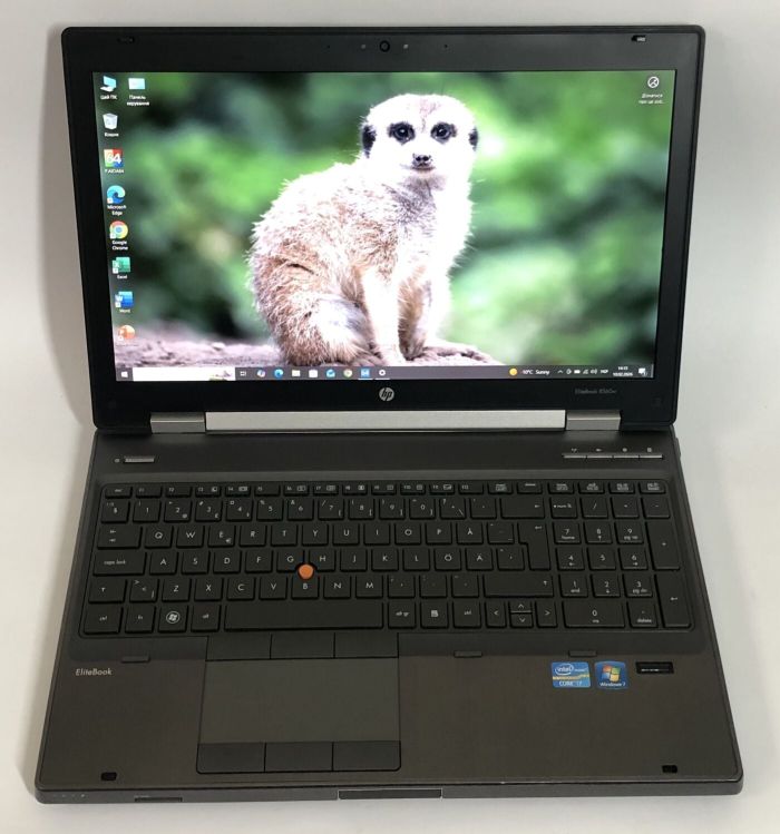 Мобільна робоча станція Б-клас HP EliteBook 8560w / 15.6" (1920x1080) TN / Intel Core i7-2630QM (4 (8) ядра по 2.0 - 2.9 GHz) / 8 GB DDR3 / 500 GB HDD / nVidia Quadro 1000M, 2 GB DDR3, 128-bit / WebCam / DVD-ROM / Win 10 Pro б/в - зображення 2