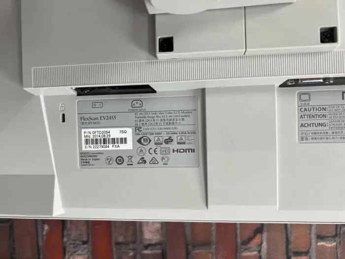 Монітор EIZO FlexScan EV2455 / 24" (1920x1200) IPS / DisplayPort, HDMI, DVI, VGA / VESA 100x100 б/в - зображення 4