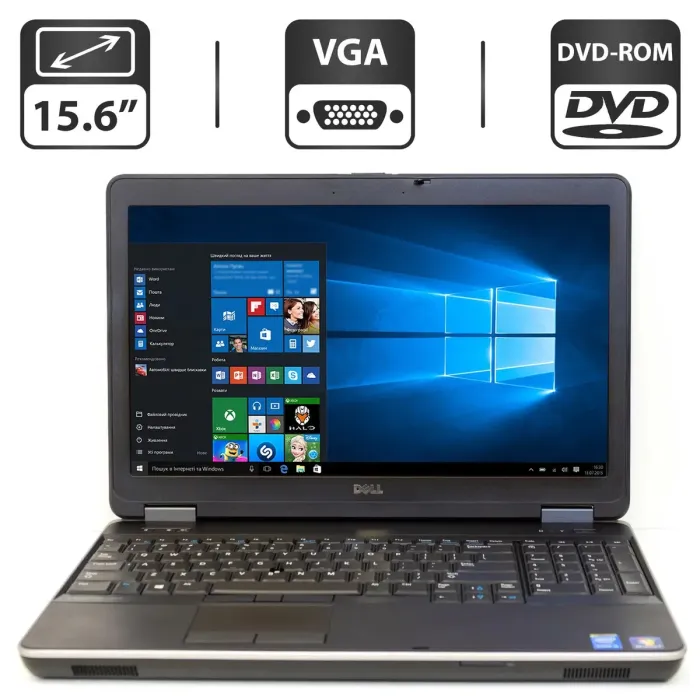 Ноутбук Б-класс Dell Latitude E6540 / 15.6" TN / Intel Core i5-4310M (2(4) ядра по 2.7-3.4 GHz) / 4GB DDR3 / 320GB HDD / HD Graphic 4600 / DVD-ROM / VGA б/в - зображення 1