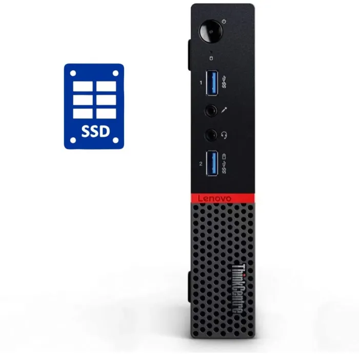 Неттоп Lenovo ThinkCentre M600 USFF / Intel Pentium J3710 (4 ядра по 1.6 - 2.64 GHz) / 4 GB DDR3 / 128 GB SSD M.2 / Intel HD Graphics б/в - изображение 1