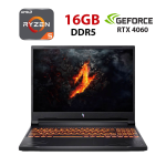 Ігровий ноутбук Б-класу Acer Nitro V16 ANV16-41 / 16" (1920x1200) IPS / AMD Ryzen 5 8645HS (6 (12) ядер по 4,3 - 5,0 ГГц) / 16 ГБ DDR5 / 512 ГБ SSD / nVidia GeForce RTX 4060, 8 ГБ GDDR6, 128-біт / WebCam б/в