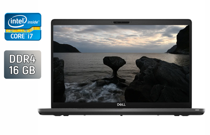 Ультрабук Dell Latitude 5500 / 15.6" (1920x1080) IPS / Intel Core i7-8665U (4 (8) ядра по 1.9 - 4.8 GHz) / 16 GB DDR4 / 512 GB SSD / Intel UHD Graphics / TouchID / WebCam / Windows 10 б/в - зображення 1