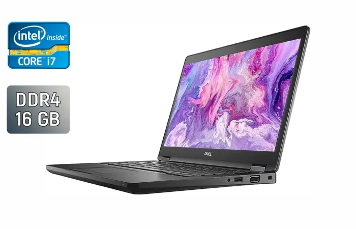 Ультрабук Dell Latitude 5490 / 14" (1366x768) TN / Intel Core i7-8650U (4 (8) ядра по 1.9 - 4.2 GHz) / 16 GB DDR4 / 512 GB SSD / Intel UHD Graphics 620 / WebCam / Windows 10 б/в - зображення 1