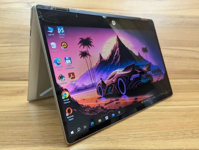 Ноутбук-трансформер Б-клас HP Pavilion x360m 14m-dn0003dx / 14" (1920x1080) IPS Touch / Intel Core i5-8265U (4 (8) ядра по 1.6 - 3.9 GHz) / 8 GB DDR4 / 256 GB SSD / Intel UHD Graphics 620 / WebCam / TouchID / Windows 10 б/в - зображення 8