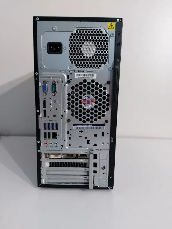 Комплект: Lenovo ThinkCentre M800 Tower / Intel Core i5-6500 (4 ядра по 3.2 - 3.6 GHz) / 16 GB DDR4 / 240 GB SSD + 512 GB SSD / AMD Radeon RX 570, 4 GB GDDR5, 128-bit / 350W / DVD-ROM + Монітор LG 24MB37PM-B / 24" (1920x1080) IPS + Кабелі DVI та живле б/в - зображення 5