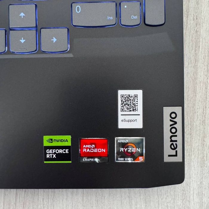 Ігровий ноутбук Б-класу Lenovo IdeaPad Gaming 3 15ARH7 / 15,6" (1920x1080) IPS / AMD Ryzen 5 7535HS (6 (12) ядер по 3,3 - 4,55 ГГц) / 16 ГБ DDR5 / 512 ГБ SSD NVMe / nVidia GeForce RTX 2050, 4 ГБ GDDR6, 64-біт / Веб-камера б/в - зображення 9