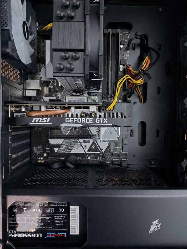 Ігровий ПК 1stPlayer FireBase X6 Tower / Intel Core i5-8400 (6 ядер по 2,8 - 4,0 ГГц) / 24 ГБ DDR4 / 128 ГБ SSD M.2 + 512 ГБ SSD / nVidia GeForce GTX 1660 Ti, 6 ГБ GDDR6, 192-біт / 550 Вт б/в - зображення 5