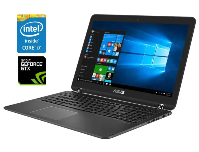 Ноутбук-трансформер Б-клас Asus Q534U / 15.6" (3840x2160) IPS / Intel Core i7-7500U (2 (4) ядра по 2.7 - 3.5 GHz) / 16 GB DDR4 / 512 GB SSD M.2 / nVidia GeForce GTX 950M, 2 GB GDDR5, 128-bit / WebCam / Win 10 б/в - зображення 1