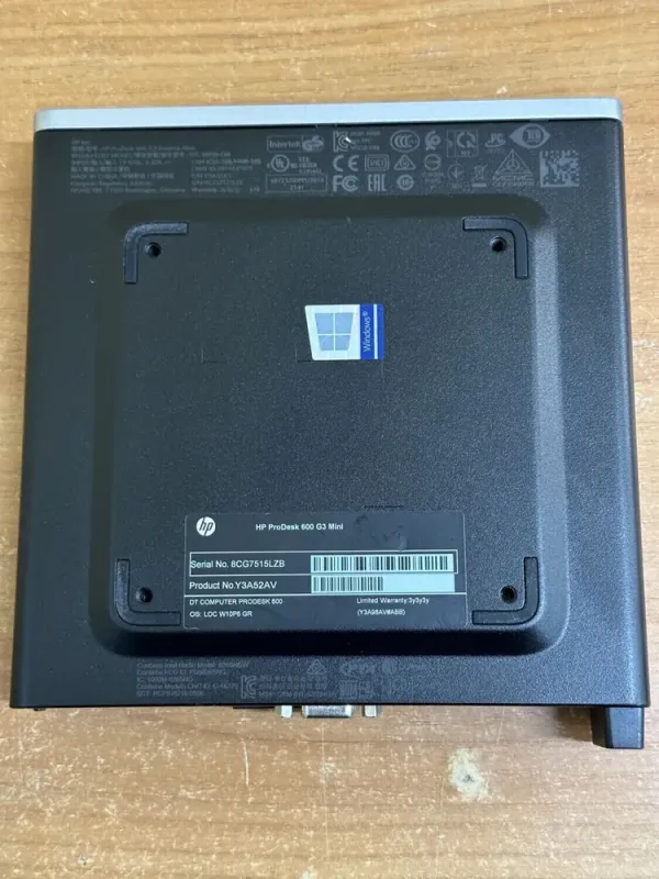 Неттоп HP ProDesk 600 G3 Mini USFF / Intel Core i5-6500T (4 ядра по 2.5 - 3.1 GHz) / 8 GB DDR4 / 120 GB SSD / Intel HD Graphics 530 / DisplayPort б/в - зображення 4