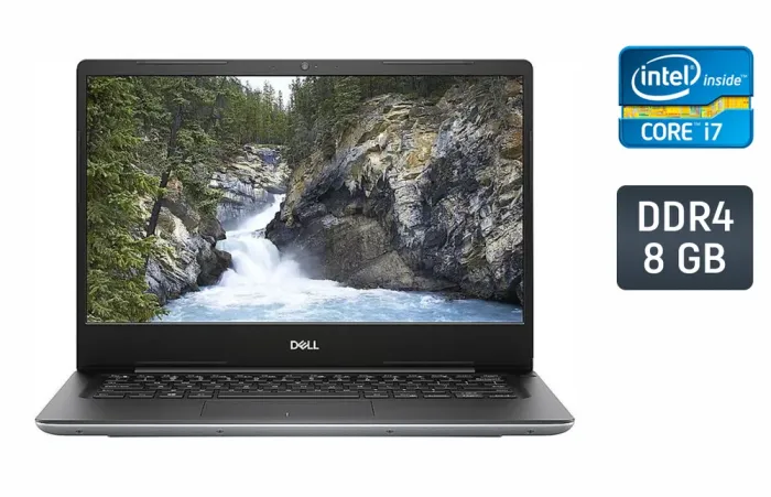 Ультрабук Dell Vostro 5481 / 14" (1920x1080) IPS / Intel Core i7-8565U (4 (8) ядра по 1.8 - 4.6 GHz) / 8 GB DDR4 / 256 GB SSD / Intel UHD Graphics / WebCam / Windows 10 б/в - зображення 1