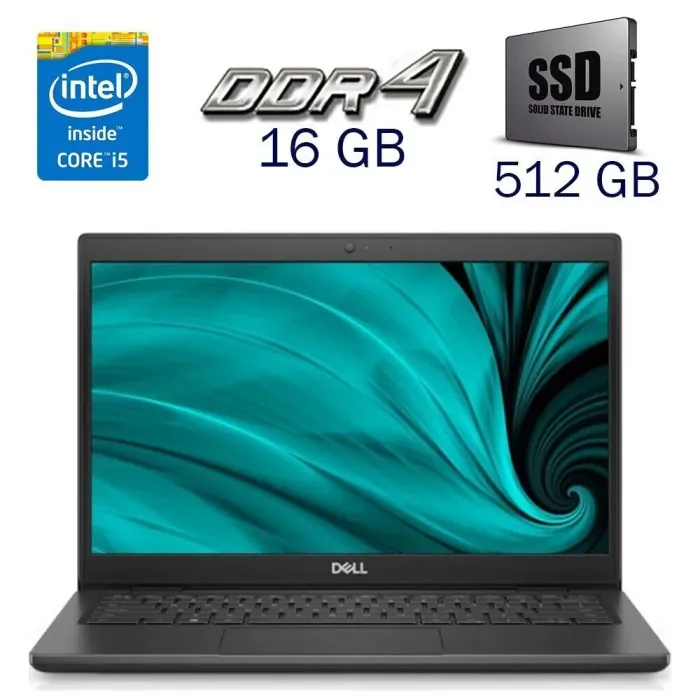 Ультрабук Б-клас Dell Latitude 3420 / 14" (1920х1080) IPS / Intel Core i5-1145G7 (4 (8) ядра по 2.6 - 4.4 GHz) / 16 GB DDR4 / 512 GB SSD / Intel Iris Xe Graphics / WebCam б/в - зображення 1