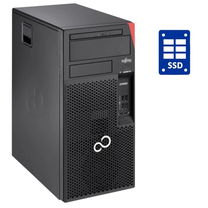 ПК Б-клас Fujitsu Esprimo P557 E85 Tower / Intel Pentium G4400 (2 ядра по 3.3 GHz) / 4 GB DDR4 / 120 GB SSD / Intel HD Graphics 510 б/в - зображення 1