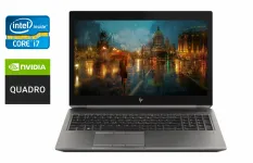 Ноутбук робоча станція HP zBook 15 G6 / 15.6" (1920x1080) IPS / Intel Core i7-9850H (6 (12) ядер по 2.6 - 4.6 GHz) / 32 GB DDR4 / 512 GB SSD / nVidia Quadro T2000, 4 GB GDDR5, 128-bit / WebCam / Fingerprint б/в