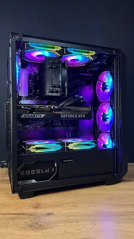 Збірка під замовлення: ігровий ПК GameMax Revolt Black Tower / AMD Ryzen 7 7700 (8 (16) ядер по 3.8 - 5.3 GHz) / 32 GB DDR5 / 1000 GB SSD M.2 / nVidia GeForce RTX 5070, 12 GB GDDR7, 192-bit / 750W - зображення 6