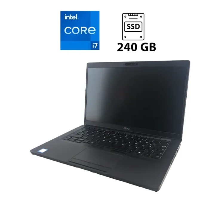 Ультрабук Dell Latitude 5400 / 14" (1920x1080) IPS / Intel Core i7-8665U (4 (8) ядра по 1.9 - 4.8 GHz) / 16 GB DDR4 / 240 GB SSD / Intel UHD Graphics / WebCam б/в - зображення 1