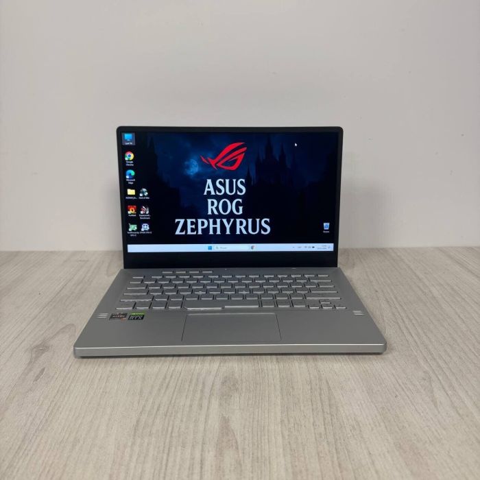 Ігровий ноутбук Asus ROG Zephyrus G14 GA401QM / 14" (1920x1080) IPS / AMD Ryzen 7 5800HS (8 (16) ядер по 2,8 - 4,4 ГГц) / 16 ГБ DDR4 / 512 ГБ SSD / nVidia GeForce RTX 3060, 6 ГБ GDDR6, 192-біт б/в - зображення 2
