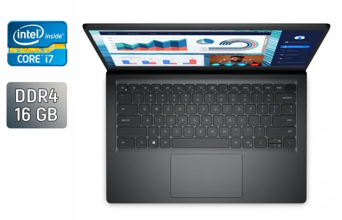 Ультрабук Dell Vostro 3420 / 14" (1920x1080) IPS / Intel Core i7-1255U (10 (12) ядер по 3.5 - 4.7 GHz) / 16 GB DDR4 / 512 GB SSD / Intel Iris Xe Graphics / WebCam / HDMI б/в - зображення 1