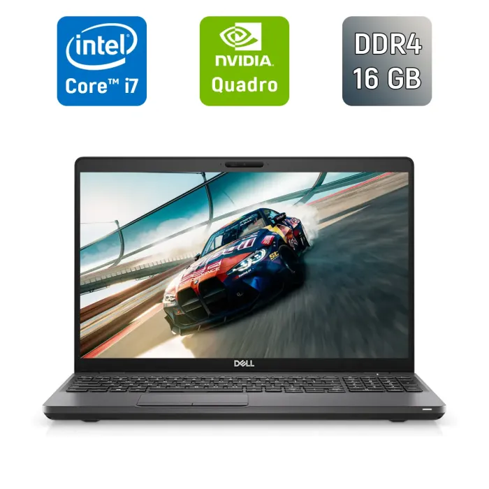 Мобільна робоча станція Dell Precision 3541 / 15,6" (1920x1080) IPS / Intel Core i7-9850H (6 (12) ядер по 2,6 - 4,6 ГГц) / 16 ГБ DDR4 / 512 ГБ SSD / nVidia Quadro P620, 4 ГБ GDDR5 128-bit / WebCam / HDMI / Windows 10 б/в - зображення 1
