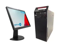 Комплект ПК: Lenovo ThinkCentre E73 Tower / Intel Core i3-4170 (2 (4) ядра по 3.7 GHz) / 8 GB DDR3 / 500 GB HDD / Intel HD Graphics 4400 + Монітор Lenovo ThinkVision L2251pwD / 22" (1920x1080) TN / 1x DVI, 1x VGA / VESA 100x100 б/в