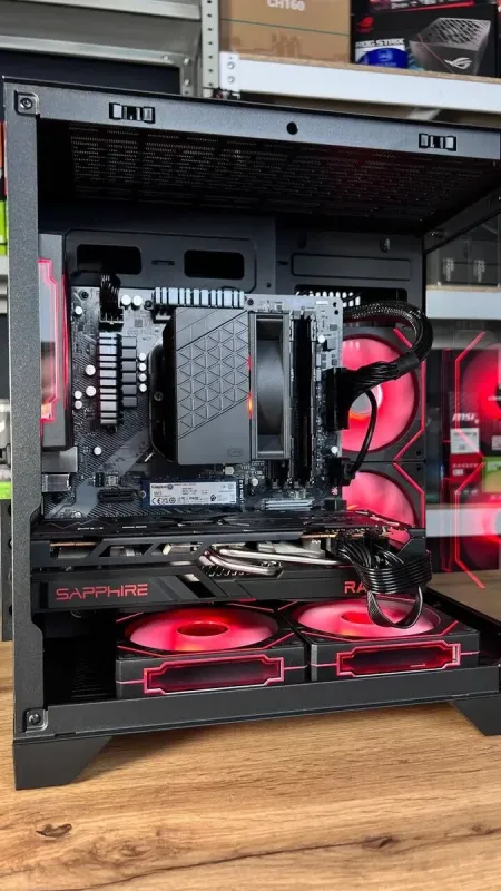 Збірка під замовлення: ігровий ПК Qube Crystal ARGB Black Tower / AMD Ryzen 5 5500 (6 (12) ядер по 3.6 - 4.2 GHz) / 32 GB DDR4 / 1000 GB SSD M.2 / AMD Radeon RX 6700 XT, 12 GB GDDR6, 192-bit / 650W б/в - зображення 6