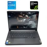 Ігровий ноутбук Lenovo IdeaPad Gaming 3 15IHU6 / 15.6" (1920x1080) IPS / Intel Core i5-11320H (4 (8) ядра по 2,5 - 4,5 ГГц) / 16 ГБ DDR4 / 512 ГБ SSD / nVidia GeForce GTX 1650, 4 ГБ GDDR6, 128-біт / WebCam / Win 11 б/в