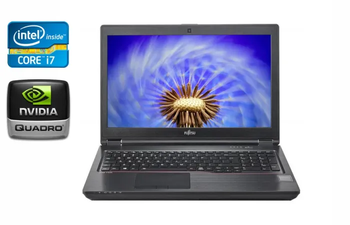 Мобільна робоча станція Б-клас Fujitsu Celsius H780 / 15.6" (1920x1080) IPS / Intel Core i7-8750H (6 (12) ядер по 2.2 - 4.1 GHz) / 32 GB DDR4 / 512 GB SSD / nVidia Quadro P600, 4 GB GDDR5, 128-bit / HDMI / 4G / WebCam / Windows 10 б/в - зображення 1