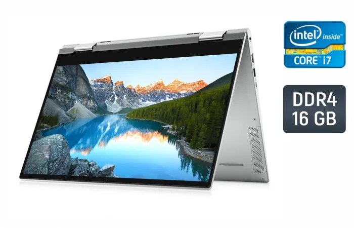 Ультрабук-трансформер Б-клас Dell Inspiron 7506 / 15.6" (3840x2160) IPS / Intel Core i7-1165G7 (4 (8) ядра по 2.8 - 4.7 GHz) / 16 GB DDR4 / 1000 GB SSD / Intel Iris Xe Graphics / WebCam / Windows 10 Home б/в - зображення 1