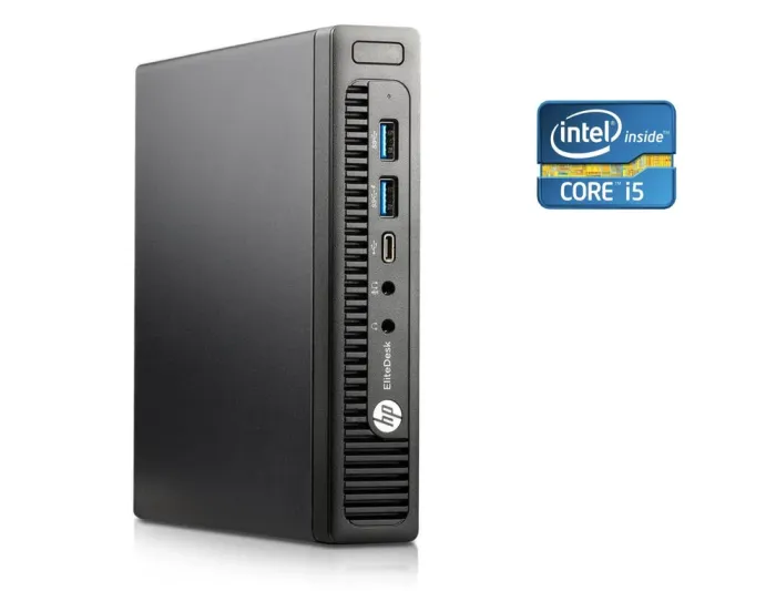Неттоп HP EliteDesk 800 G2 Desktop Mini USFF / Intel Core i5-6500T (4 ядра по 2.5 - 3.1 GHz) / 8 GB DDR4 / 256 GB SSD / Intel UHD Graphics 530 б/в - зображення 1