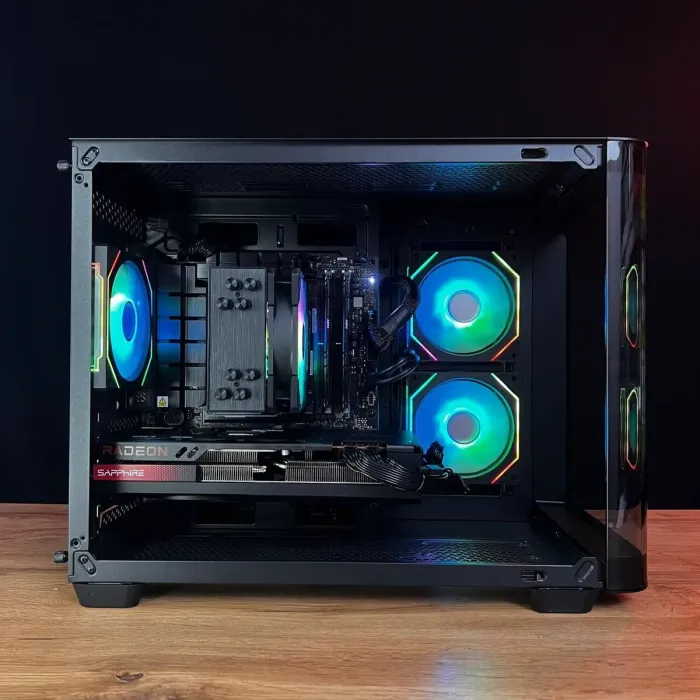 Збірка на замовлення: ігровий ПК AeroCool P300C-G-BK-v1 Black Tower / AMD Ryzen 7 7700 (8 (16) ядер по 3,8 - 5,3 ГГц) / 32 ГБ DDR5 / 1000 ГБ SSD M.2 / AMD Radeon RX 7800 XT, 16 GB GDDR6, 256-bit / 850W - зображення 3