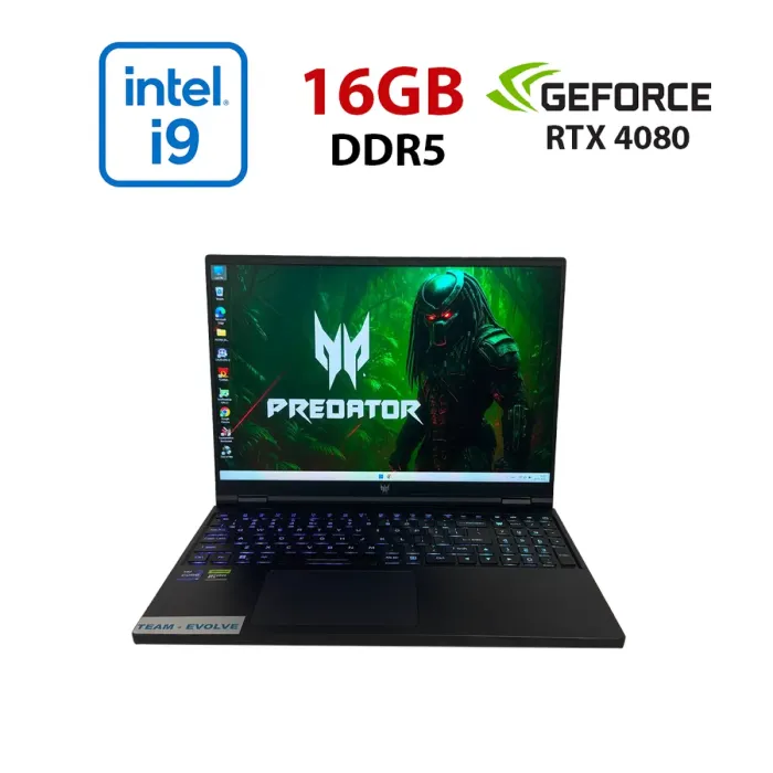 Ігровий ноутбук Б-класу Acer Predator Helios 16 PH16-71 / 16" (2560x1600) IPS / Intel Core i9-13900HX (24 (32) ядра по 2,2 - 5,4 ГГц) / 16 ГБ DDR5 / 512 ГБ SSD / nVidia GeForce RTX 4080, 12 ГБ GDDR6, 192-bit / WebCam б/в - зображення 1