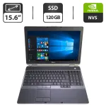 Ноутбук Dell Latitude E6530 / 15.6" (1600x900) TN / Intel Core i5-3380M (2 (4) ядра по 2.9 - 3.6 GHz) / 8 GB DDR3 / 120 GB SSD / nVidia NVS 5200M, 1 GB GDDR5, 64-bit / WebCam / DVD-ROM б/в