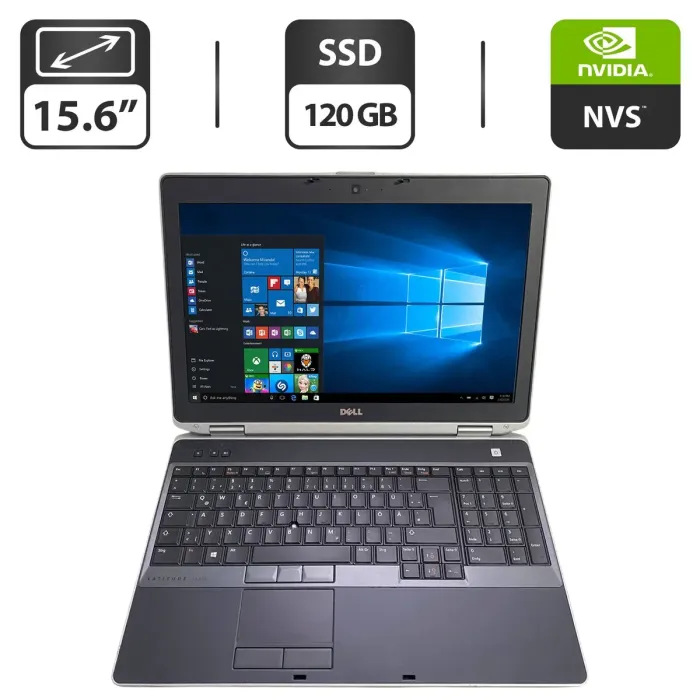 Ноутбук Dell Latitude E6530 / 15.6" (1600x900) TN / Intel Core i5-3380M (2 (4) ядра по 2.9 - 3.6 GHz) / 8 GB DDR3 / 120 GB SSD / nVidia NVS 5200M, 1 GB GDDR5, 64-bit / WebCam / DVD-ROM б/в - зображення 1