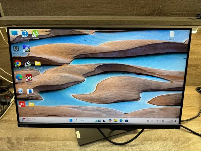 Монітор Lenovo ThinkVision T27i-30 / 27" (1920x1080) IPS / DisplayPort, HDMI, VGA, USB 3.0 / VESA 100x100 б/в - зображення 2