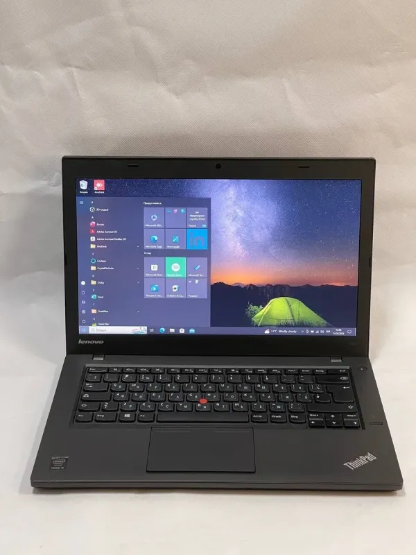 Ноутбук Lenovo ThinkPad T440 / 14" (1366x768) TN / Intel Core i5-4300U (2 (4) ядра по 1.9 - 2.9 GHz) / 8 GB DDR3 / 256 GB SSD / Intel HD Graphics 4400 / WebCam / Два АКБ б/в - зображення 4
