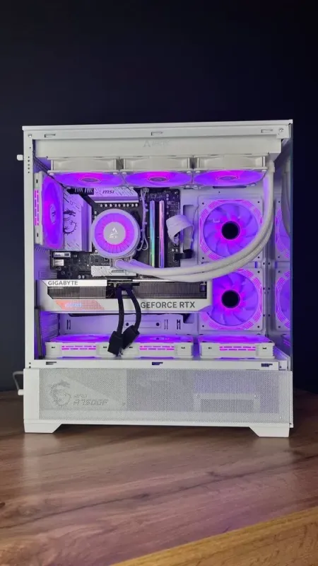 Збірка під замовлення: ігровий ПК GameMax Vista AW White Tower / AMD Ryzen 5 7500F (6 (12) ядер по 3.7 - 5.0 GHz) / 32 GB DDR5 / 1000 GB SSD M.2 / nVidia GeForce RTX 4070 Super, 12 GB GDDR6X, 192-bit / 750W - зображення 7