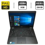 Ультрабук Dell Latitude E7470 / 14" (1920x1080) IPS / Intel Core i5-6300U (2 (4) ядра по 2.4 - 3.0 GHz) / 8 GB DDR4 / 256 GB SSD M.2 / Intel HD Graphics 520 / WebCam / Win 10 Pro б/в