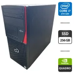 Комп'ютер Fujitsu Esprimo P756 E90 Tower / Intel Core i7-6700 (4 (8) ядра по 3,4 - 4,0 ГГц) / 16 ГБ DDR4 / 256 ГБ SSD / nVidia Quadro K1200, 4 ГБ GDDR5, 128-біт / DVD-ROM б/в