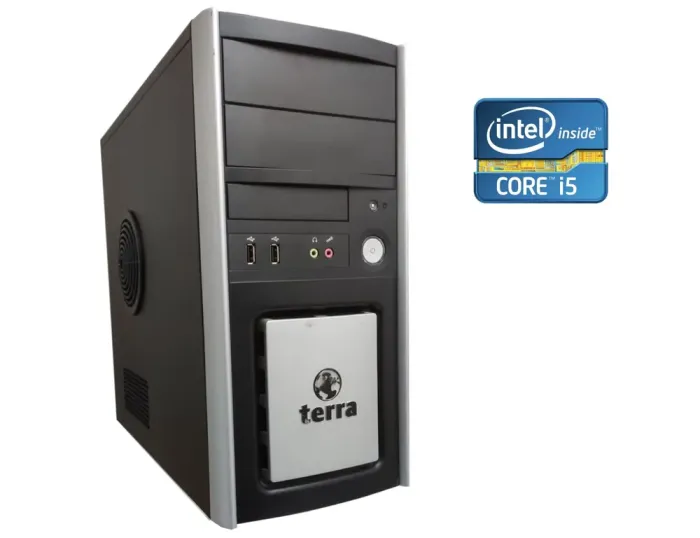 Ігровий ПК Terra s1150 Black Tower / Intel Core i5-4590 (4 ядра по 3.3 - 3.7 GHz) / 16 GB DDR3 / 120 GB SSD + 750 GB HDD / AMD Radeon RX 570, 8GB GDDR5, 256-bit / 600W б/в - зображення 1