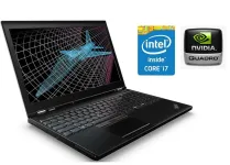 Мобільна робоча станція Б-клас Lenovo ThinkPad P51 / 15.6" (1920x1080) IPS / Intel Core i7-7700HQ (4 (8) ядер по 2.8 - 3.8 GHz) / 8 GB DDR4 / 256 GB SSD / nVidia Quadro M1200, 4 GB GDDR5, 128-bit / WebCam / Win 10 Pro б/в