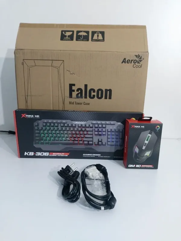 Ігровий ПК AeroCool PGS FALCON-A-BK-V1 FRGB Tower / Intel Core i7-4770 (4 (8) ядра по 3.4 - 3.9 GHz) / 24 GB DDR3 / 480 GB SSD + 500 GB HDD / AMD Radeon RX 470, 4 GB GDDR5, 256-bit / 350W б/в - зображення 8