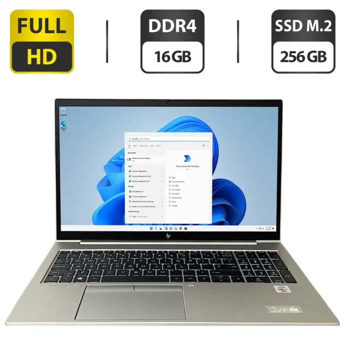 Ультрабук HP EliteBook 850 G7 / 15.6" (1920x1080) IPS / Intel Core i7-10610U (4 (8) ядра по 1.8 - 4.9 GHz) / 16 GB DDR4 / 256 GB SSD M.2 / Intel UHD Graphics / WebCam б/в - зображення 1