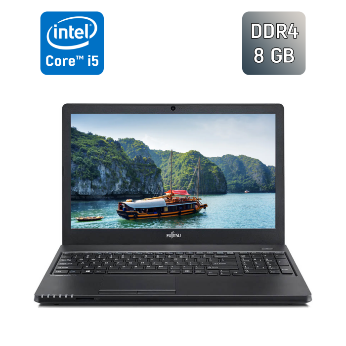 Ноутбук Fujitsu LifeBook A357 / 15.6" (1366x768) TN / Intel Core i5-7200U (2 (4) ядра по 2.5 - 3.1 GHz) / 8 GB DDR4 / 240 GB SSD / Intel HD Graphics 620 / WebCam / Windows 10 б/в - изображение 1