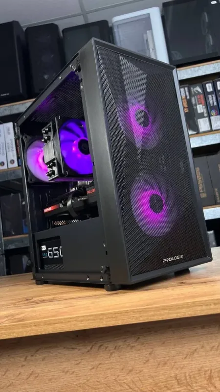 Збірка під замовлення: ігровий ПК ProLogix E102 Tempered Glass and Mesh Black Tower / AMD Ryzen 7 5700X (8 (16) ядер по 3.4 - 4.6 GHz) / 16 GB DDR4 / 512 GB SSD M.2 / AMD Radeon RX 7600, 8 GB GDDR6, 128-bit / 650W б/в - зображення 6