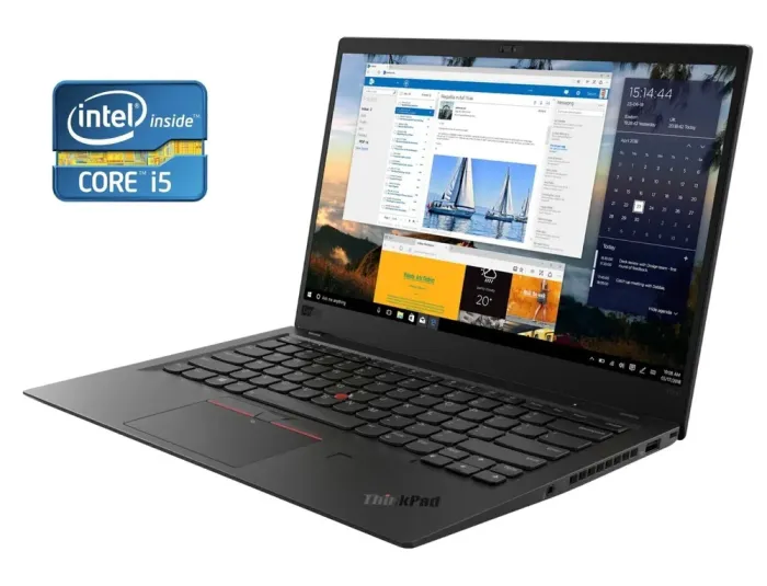 Ультрабук Б-клас Lenovo ThinkPad X1 Carbon Gen 6 / 14" (1920x1080) IPS Touch / Intel Core i5-8350U (4 (8) ядра по 1.7 - 3.6 GHz) / 8 GB DDR4 / 240 GB SSD / Intel UHD Graphics 620 / WebCam б/в - зображення 1
